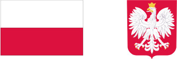 Flaga Polski i godło Polski